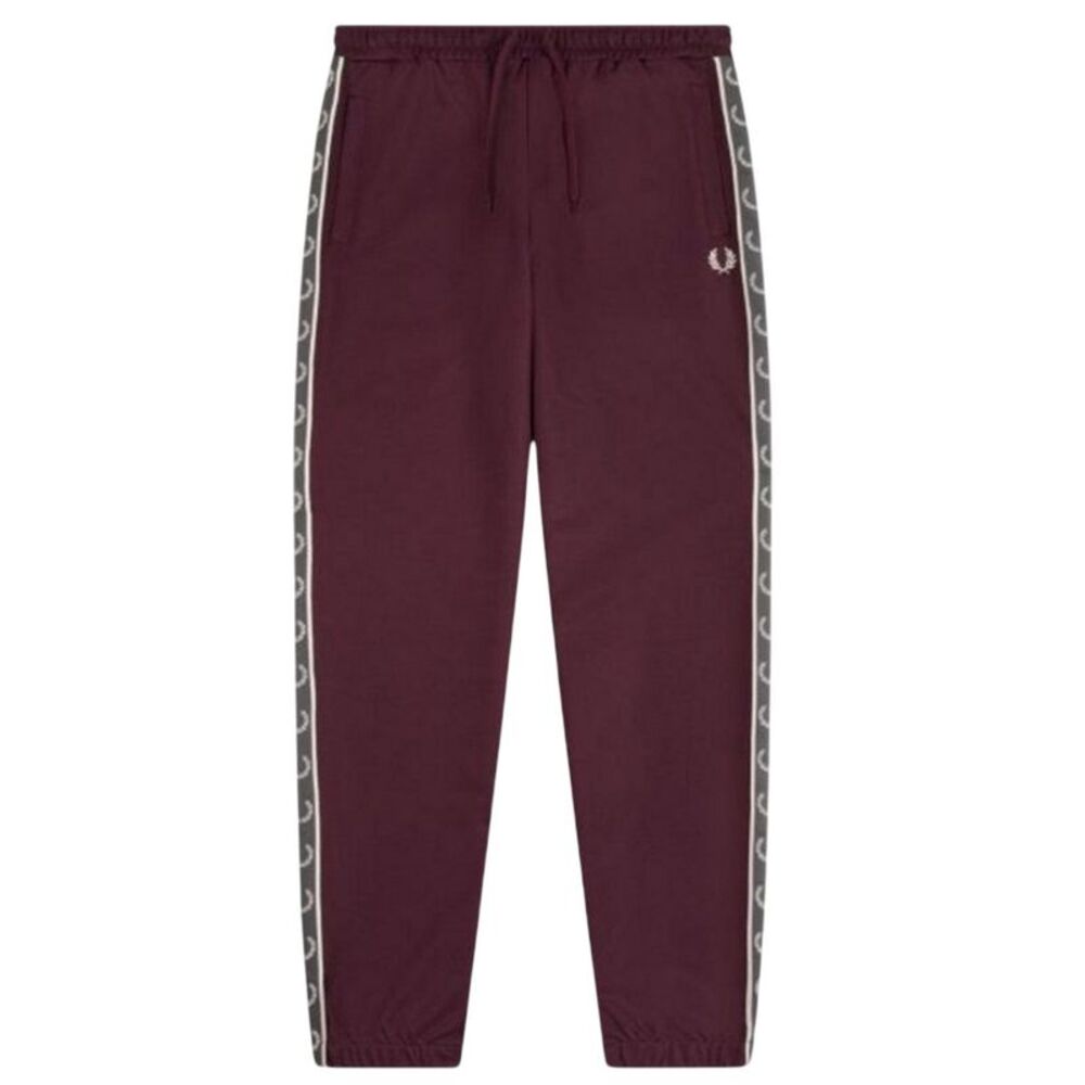 Fred Perry Mens Seasonal Taped Seam Sweatpants / Red